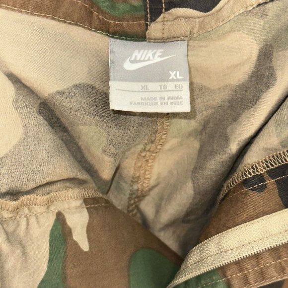 Men’s XL Nike Y2k Camo Skate Hiking Pants Drawstring Convertible Pants VTG RARE - Picture 7 of 15